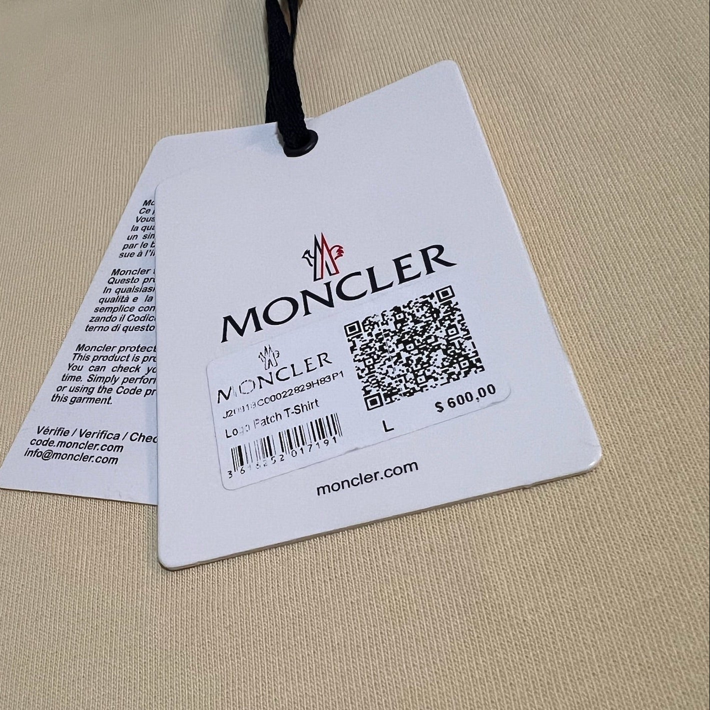 MONCLER Classic T-shirt Bruin/Beige