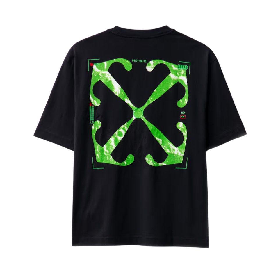 OFF WHITE Moon Cam T-shirt Zwart