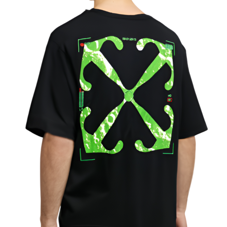 OFF WHITE Moon Cam T-shirt Zwart