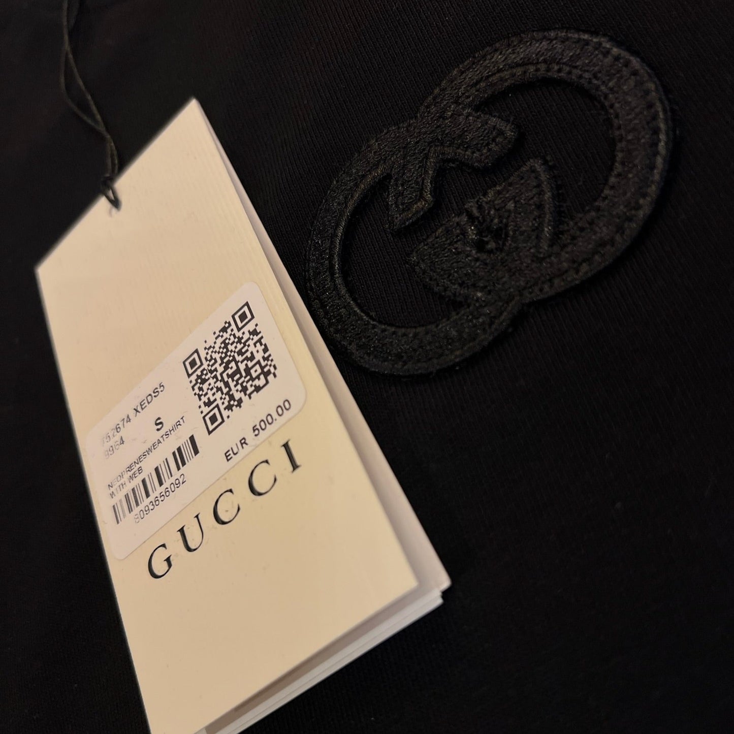 GUCCI GG Geborduurd T-shirt Zwart