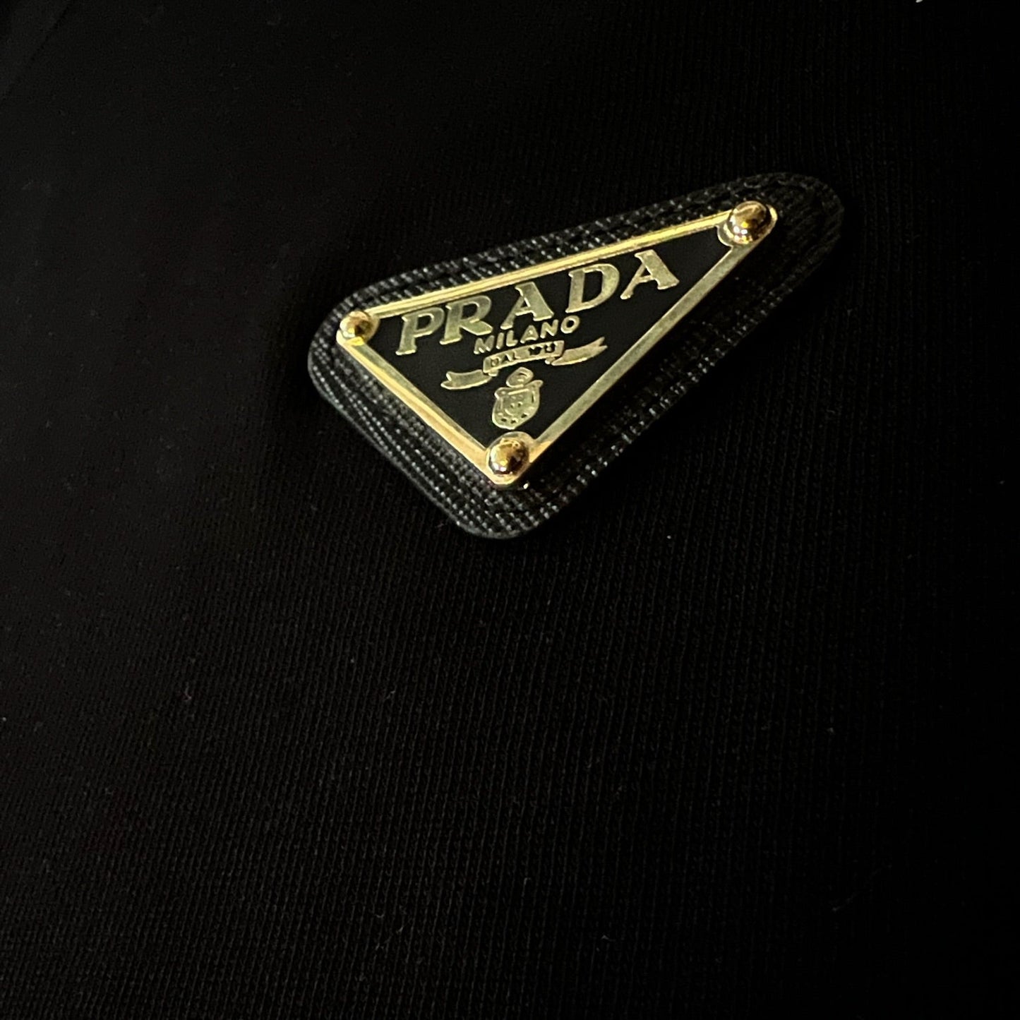 PRADA Embleem T-shirt Zwart
