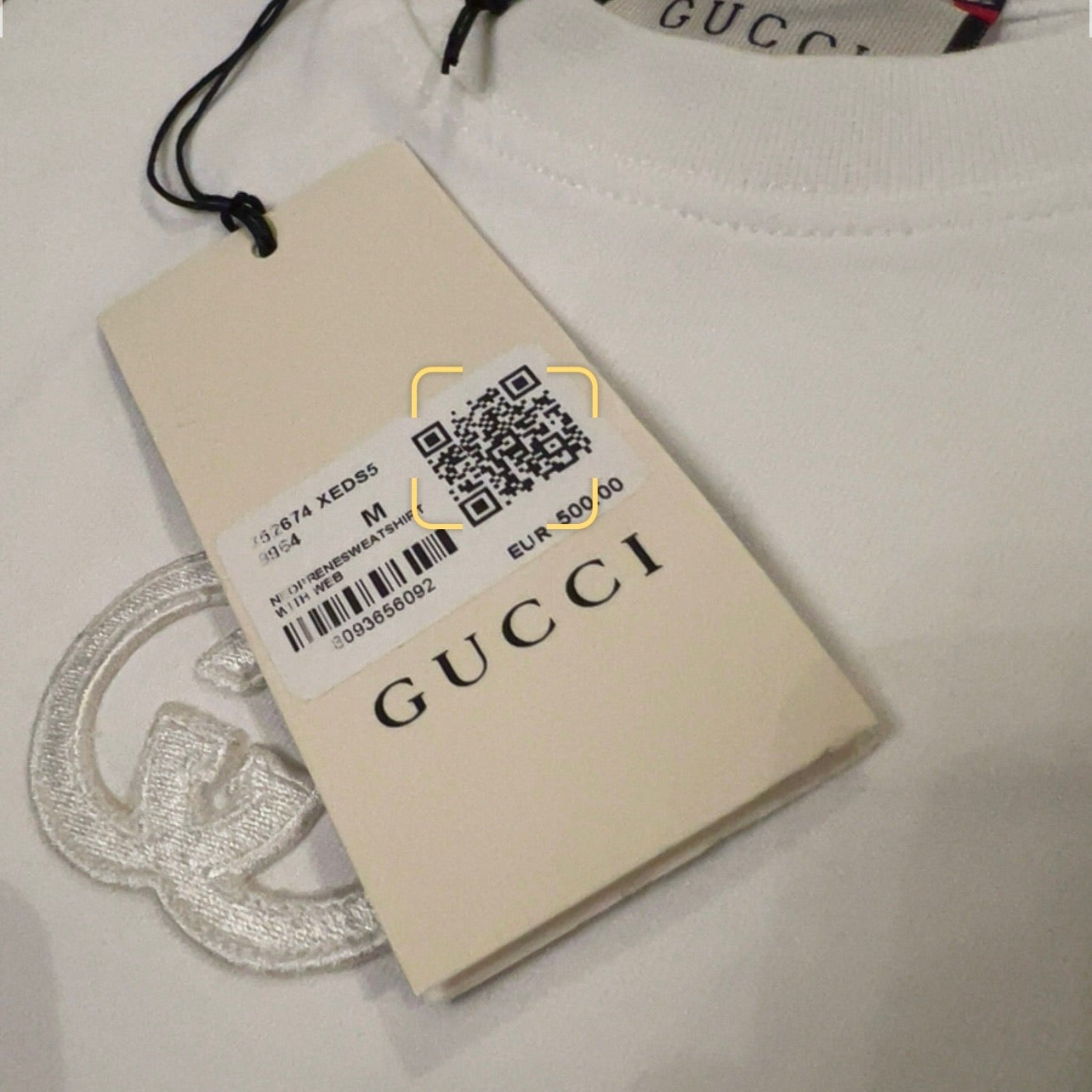 GUCCI GG Geborduurd T-shirt Wit
