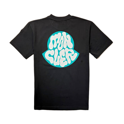 MONCLER Back print T-shirt Zwart