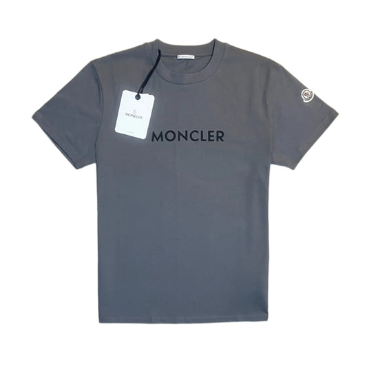 MONCLER Rubberized T-shirt Grijs