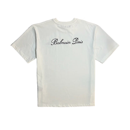 Balmain Geborduurd T-shirt Wit