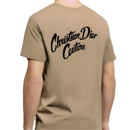 Dior Couture geborduurd t-shirt Beige