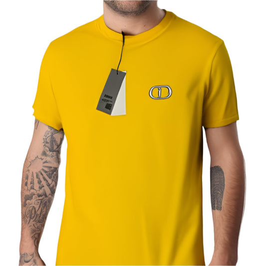 DIOR CD Icon Relaxed Fit T-Shirt Geel