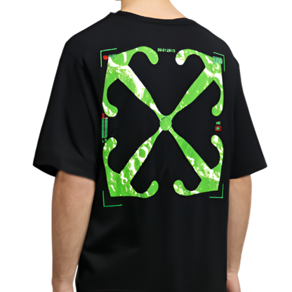 OFF WHITE Moon Cam T-shirt Zwart