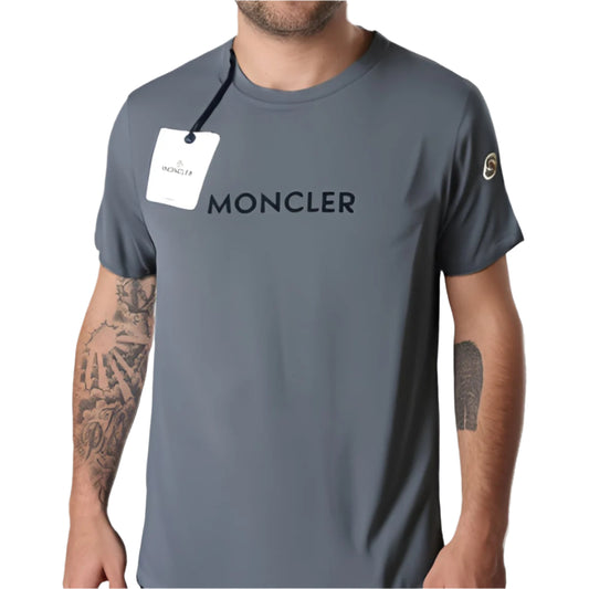 MONCLER Rubberized T-shirt Grijs