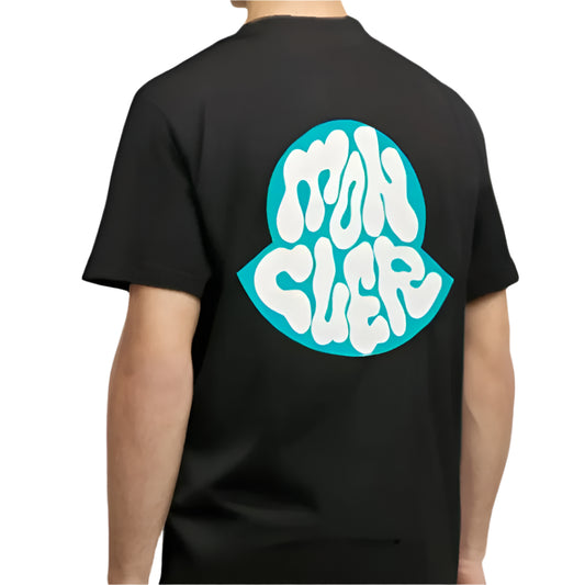 MONCLER Back print T-shirt Zwart