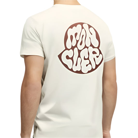 MONCLER Back Print T-Shirt Wit