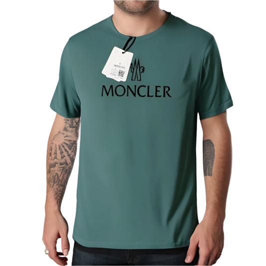 MONCLER Rubberen Print en logo T-shirt