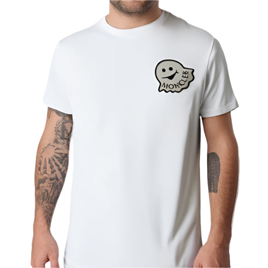 Moncler Cartoon logo t-shirt wit